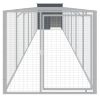 Dog House with Run Anthracite 43.3"x320.1"x43.3" Galvanized Steel