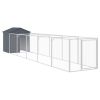Dog House with Roof Anthracite 46.1"x239.8"x48.4" Galvanized Steel
