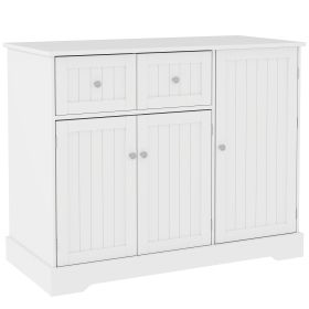 Cat Litter Box Enclosure with Drawers, Storage, Anti-tip Kit, 39" x 18" x 31.5", White (Option: White-1125x530x190 mm)