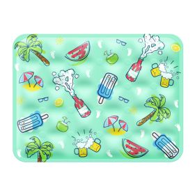 Pet Cooling Mat (Option: CF6090s Summer Carnival Green)