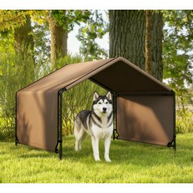Portable Dog Tent Water Resistant for Outdoor Shade Protection, Brown (Option: Brown)