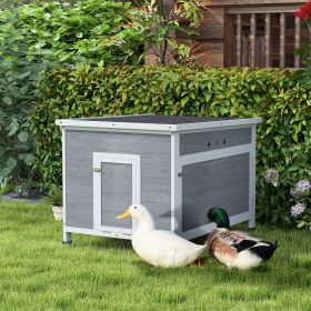 Duck Coop with Openable Roof (Option: Light Gray 930x810x170 mm)