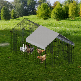 Pointed Wire Chicken Coop For Poultry Breeding (Option: Black gray)