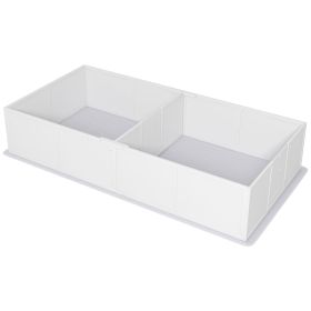 Whelping Box for Dogs and Puppies w/ Waterproof Pee Pad & Adjustable Door for Large, Medium, Small Dogs,96" x 47" x 19" (Option: White-1300x580x210 mm)