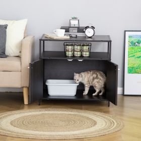 Cat Litter Box Enclosure (Option: Black-10x10x10 mm)