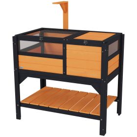 Tortoise Habitat with Shelf Storage Tortoise Gift Accessory with Weather Protection for Indoor, Yellow (Option: Yellow-900x550x200 mm)